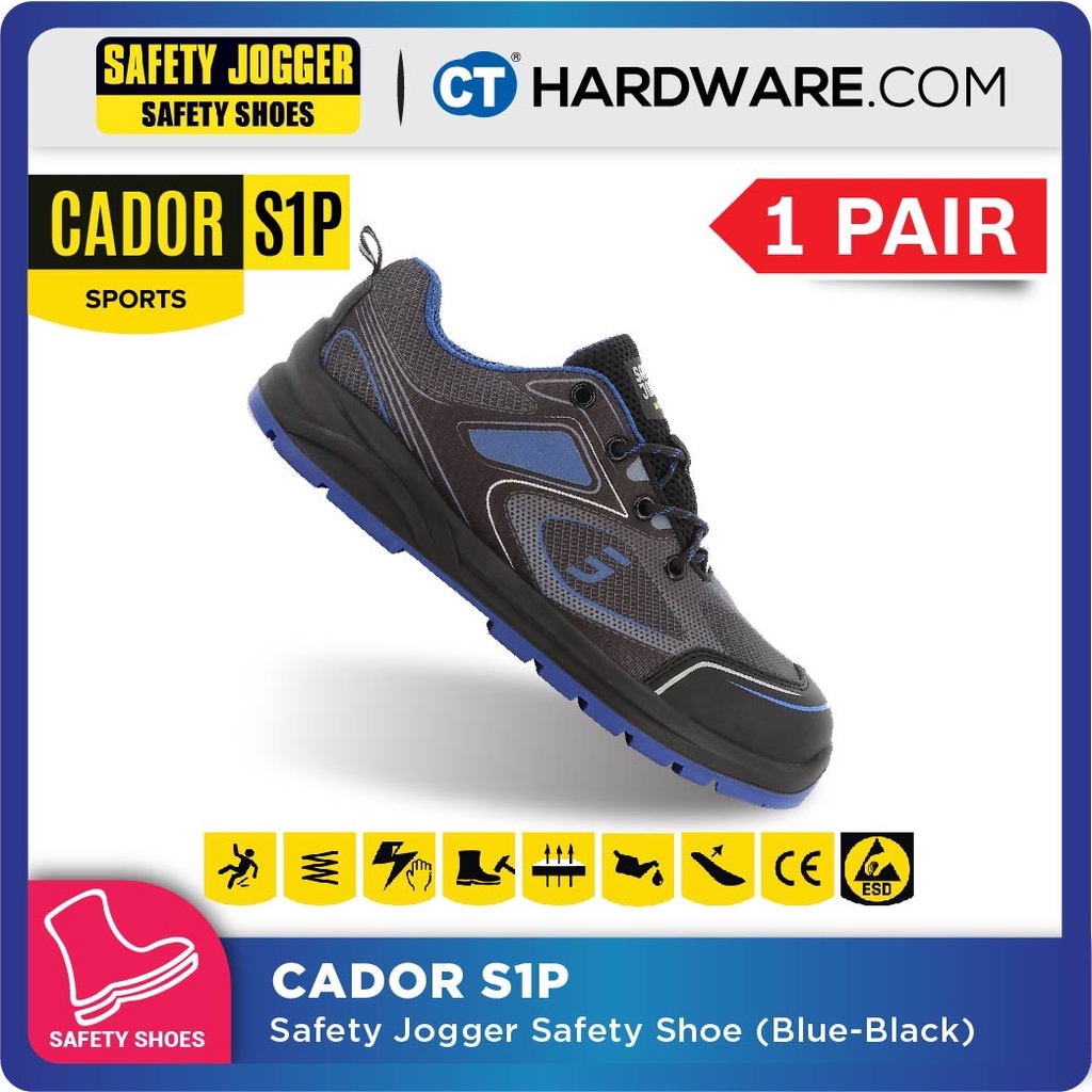 SAFETY JOGGER CADOR S1P SAFETY SPORT SHOE (BLUE/BLACK)