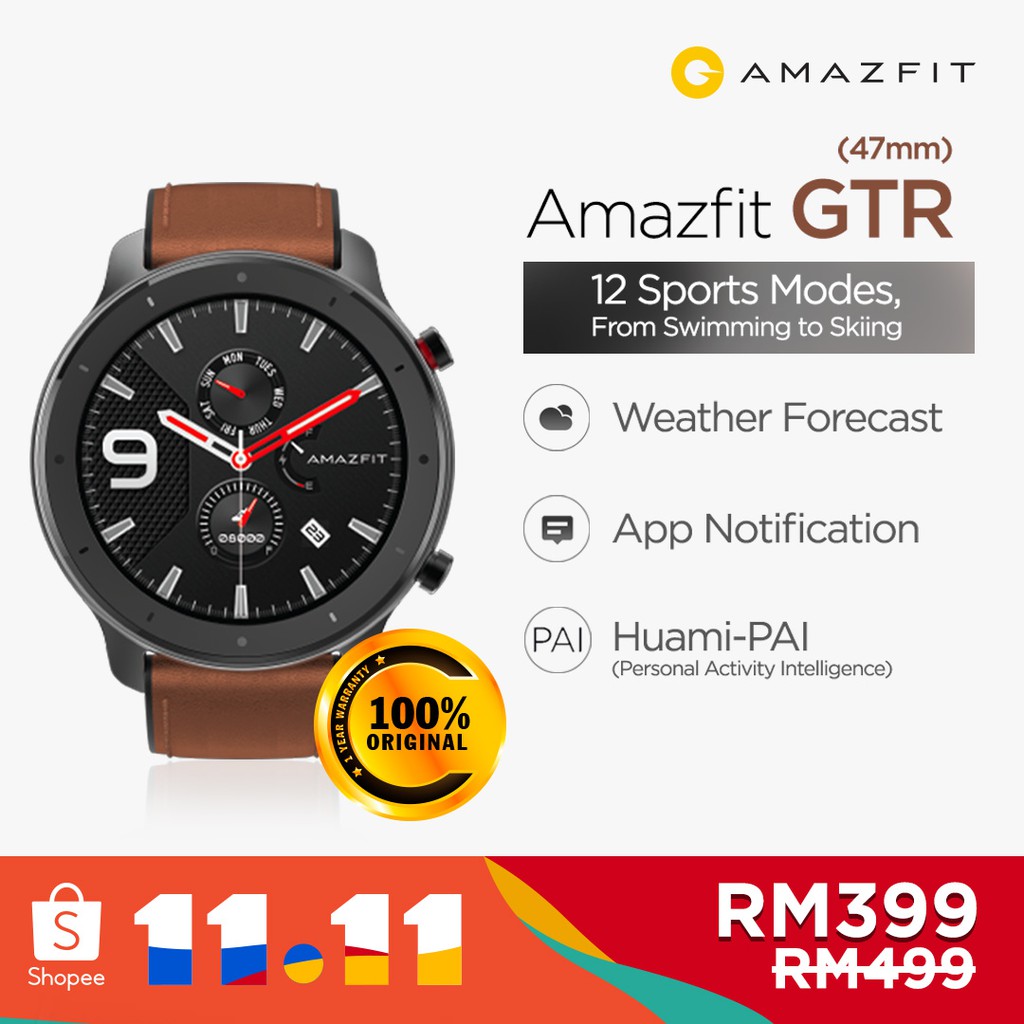 Amazfit GTR (47mm) Fitness Smartwatch - Global Version (1 ...