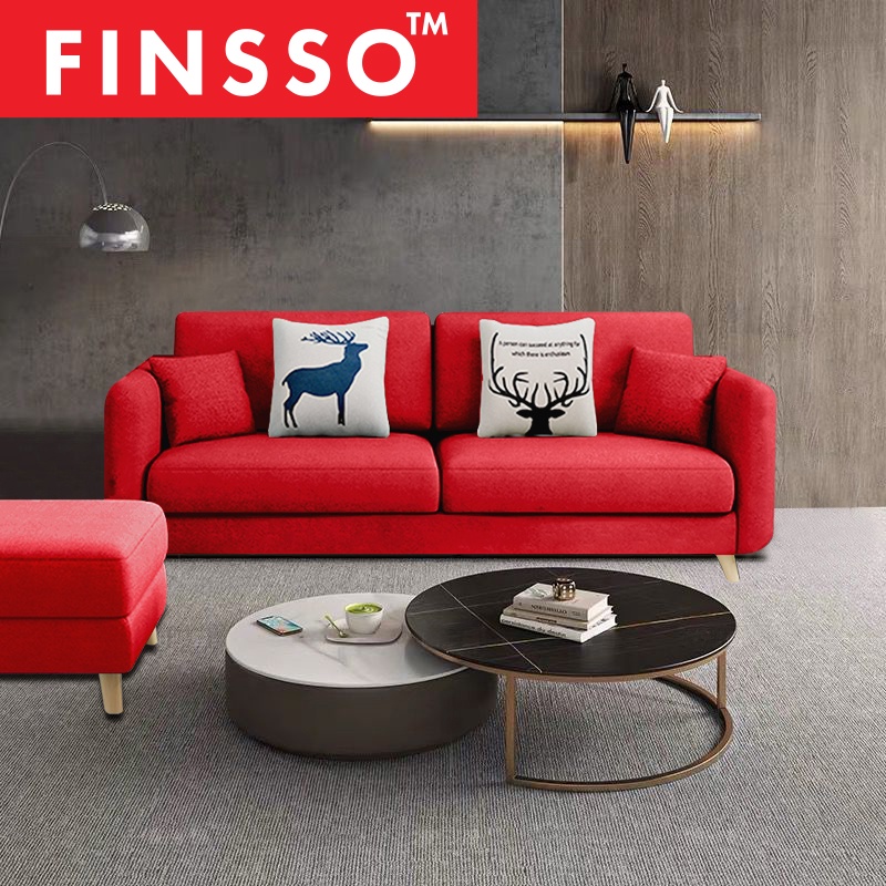 FINSSO: ROSELYN 2 & 3 Seater with FREE stool Sofa Home Living Room Furniture