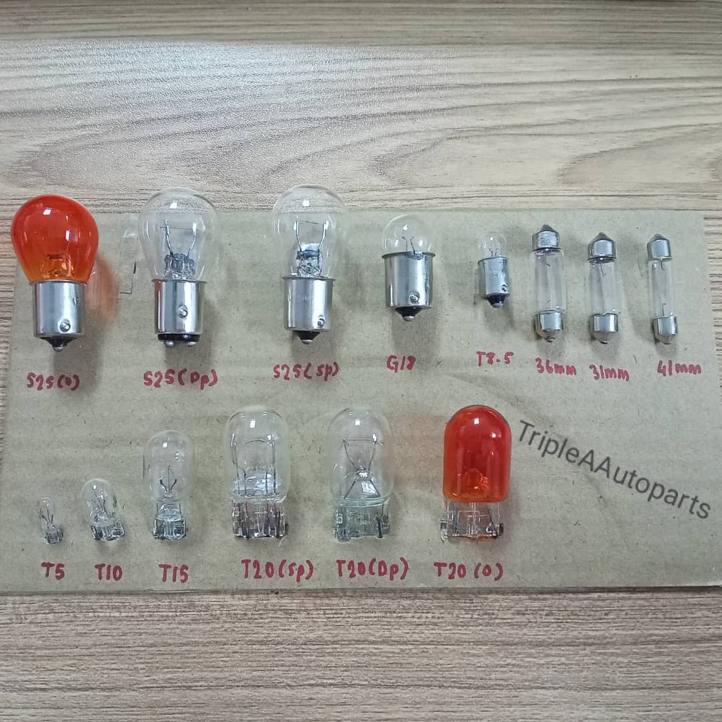 Bulb Halogen Universal Car T5 / T10 / T15 / S25 DP/ S25 SP / S25 ORANGE ...