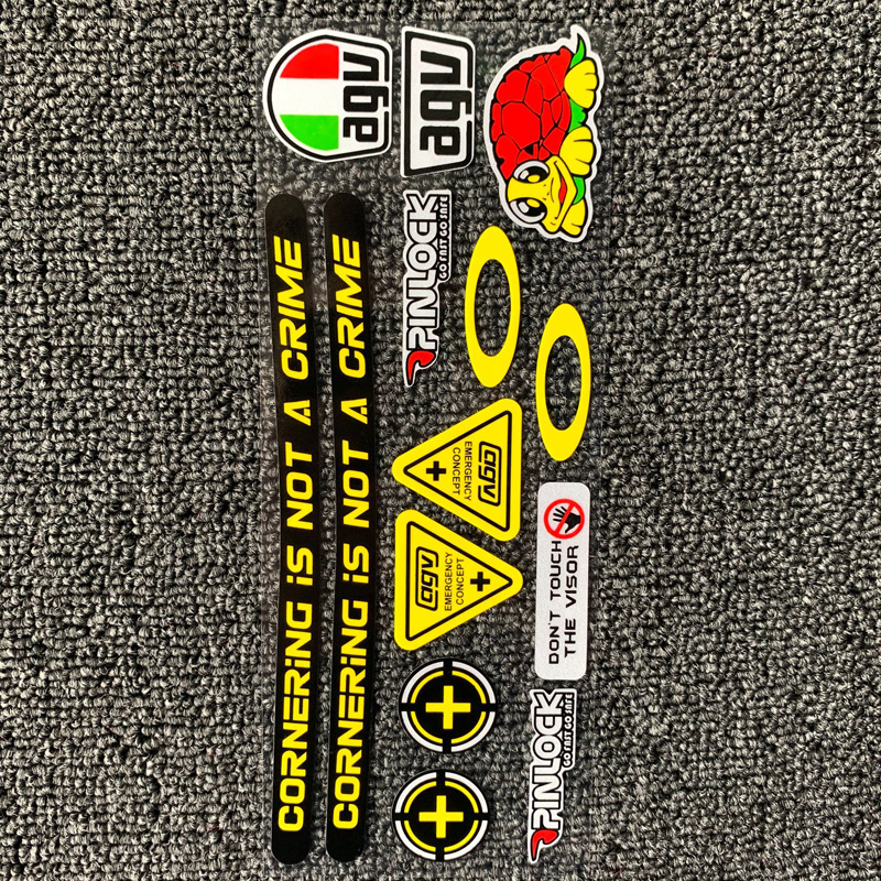 Parts & Accessories Motorcycle stickers agv vr46 decal helmet visor