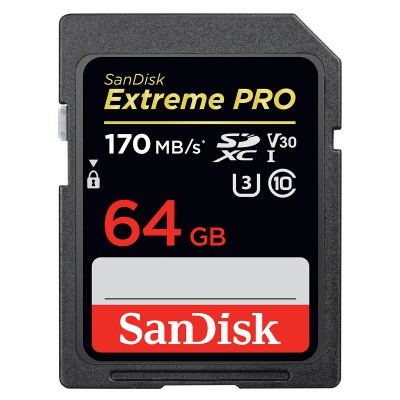 Sandisk Extreme Pro 32GB/ 64GB / 128GB 170R/90W U3 SDHC/SDXC Card