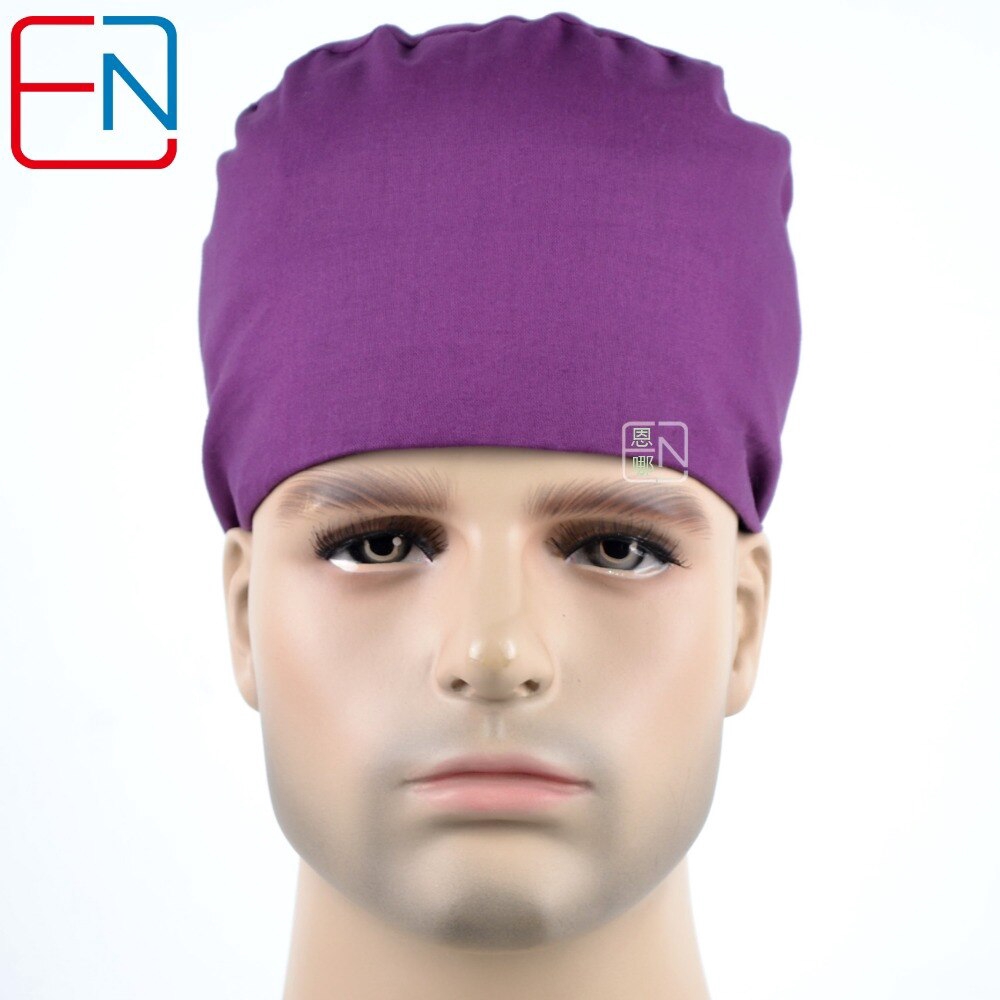 Hennar Surgical Scrub Caps In Solid Purple 35 Polyster 65 Cotton