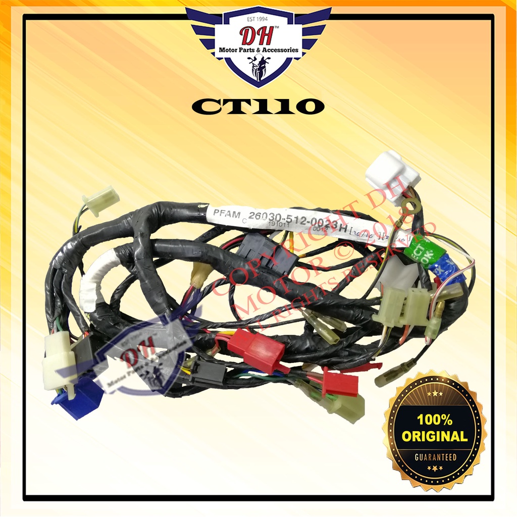 CT110 (ORIGINAL) WIRING BODY WIRE HARNESS FULL SET MODENAS Shopee