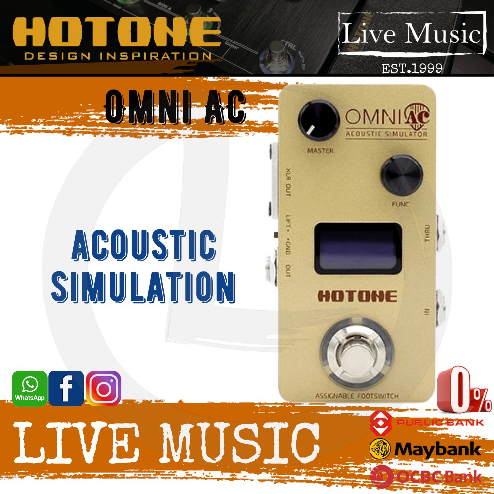 Hotone Omni AC Acoustic Simulator Guitar Pedal Shopee Malaysia