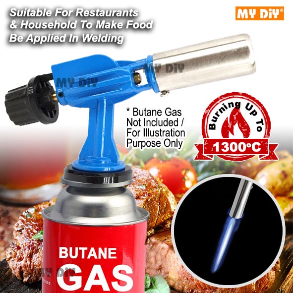 MYDIYHOMEDEPOT- HEAVY DUTY GAS TORCH BURNER BUTANE HIGH TEMPERATURE WELDING GAS TORCH FLAME GUN GAS TORCH METAL BODY 900