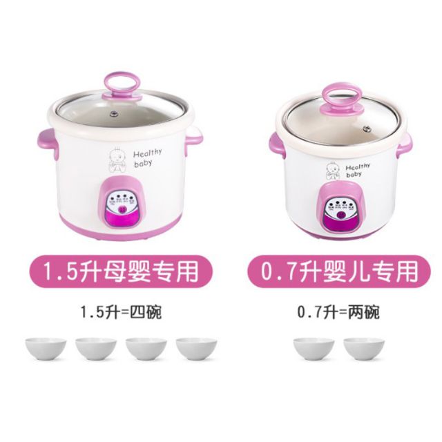 0.7L 1.5L MANUAL SLOW COOKER STEWING POT BABY PORRIDGE SOUP COOKING CERAMIC Periuk Bubur Sup Ready Stock kualiti Tinggi