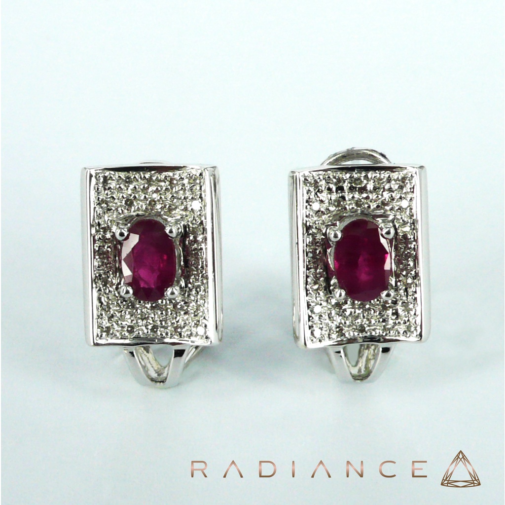 RADIANCE 18KW Ruby Earring