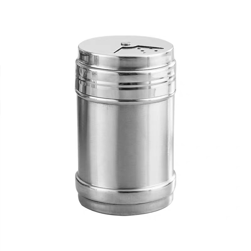Stainless Steel Seasoning Bottle Spice Jar Rotating Pepper Powder Toothpick Camping Barbecue [DA010]