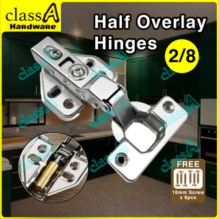 ClassAHW 2/8” Kitchen Cabinet Furniture Soft Close Hydraulic Conceal Door Hinge Stainless Steel Engsel Pintu Kabinet