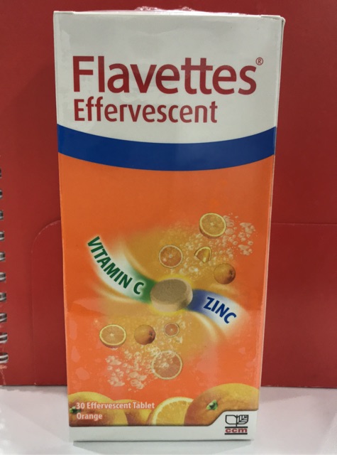 Flavettes Effervescent Vitamin C and Zinc 30s | Shopee ...