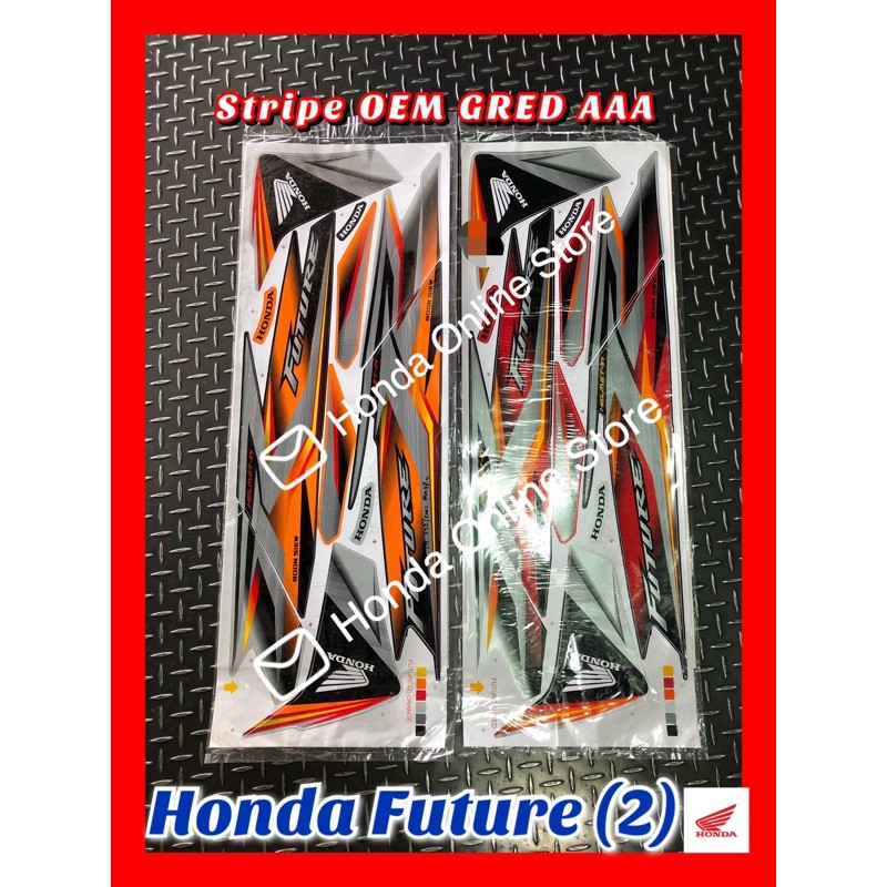 Stripe Sticker Cover Set Honda Future 125 2 Oem Shopee Malaysia