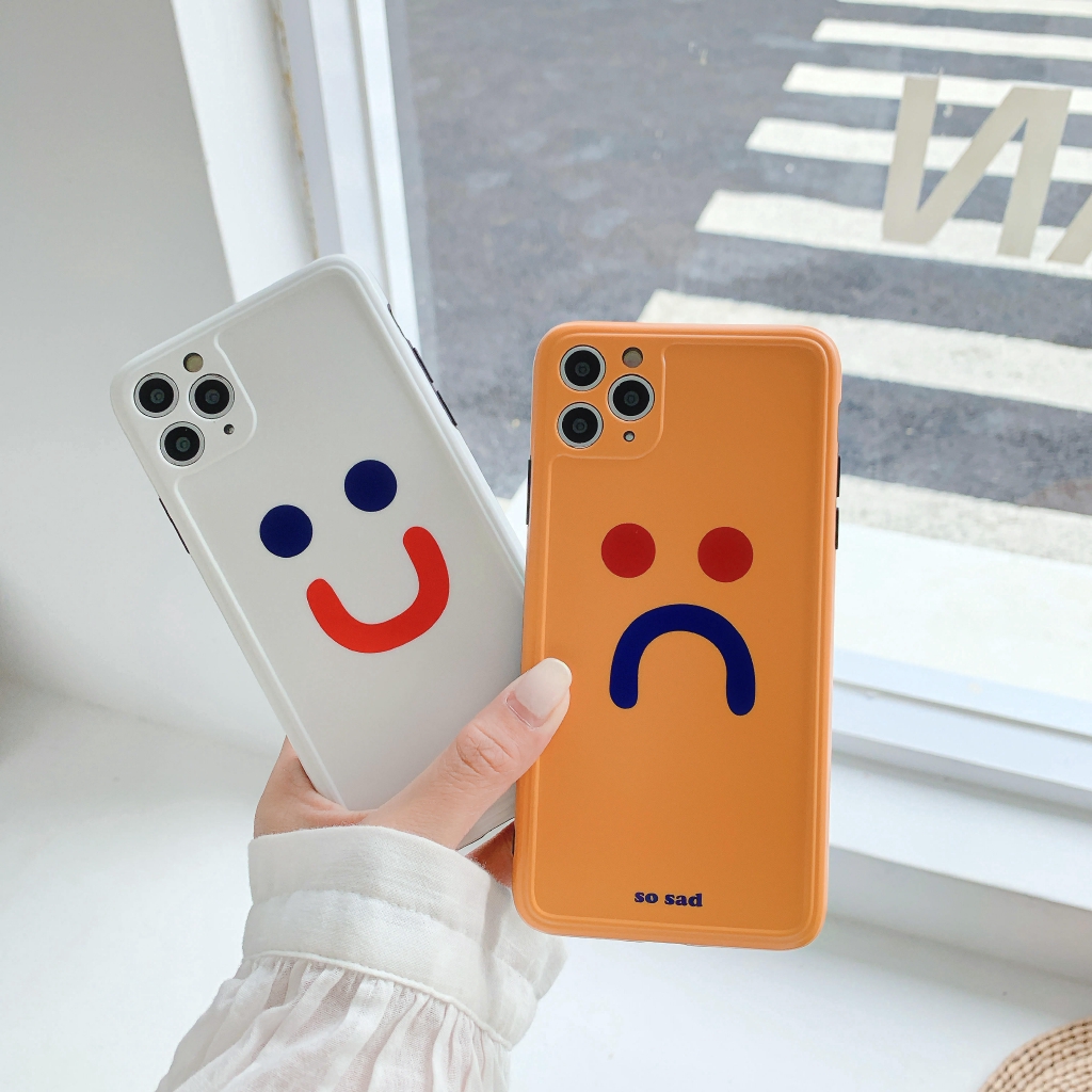 Hand Drawn Emoji Case For Iphone 11 Pro Max Xr X Xs Max 8 7 Plus Se Fashion Cute Couple Frosted Imd Shopee Malaysia