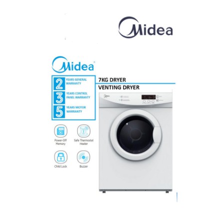 Midea 7.0KG Vented Dryer MD-7388 / khind cd619  machine dryer pengerin baju