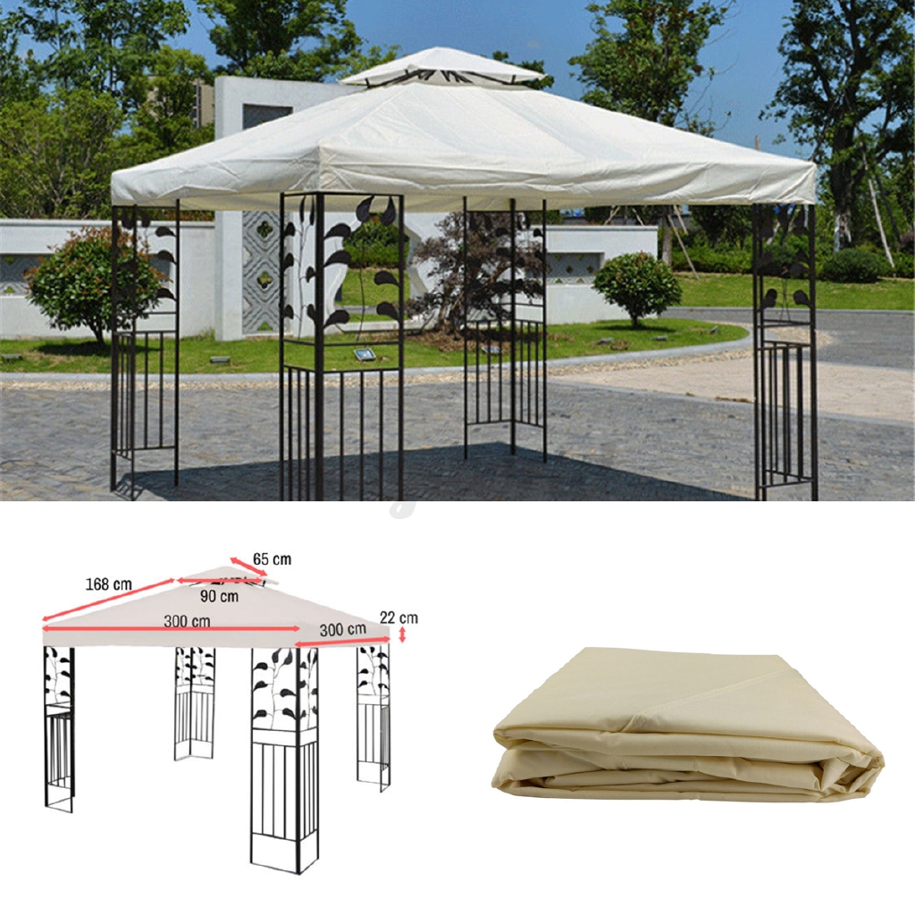 Okayworld Canvas Marquee 3x3m Gazebo 300d Canopy Roof Replacement Cover Top Fits Outdoor Shopee Malaysia