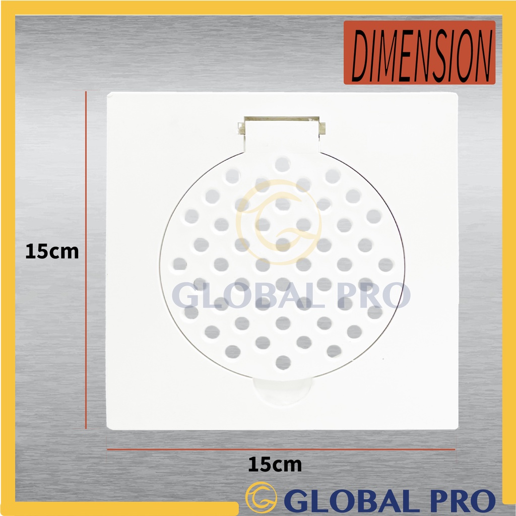 6" Premium PVC Bathroom/Toilet Floor Trap Replacement/Floor Grating