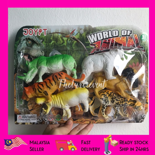 Plastic world of wild animals toys for kids play | Shopee Malaysia