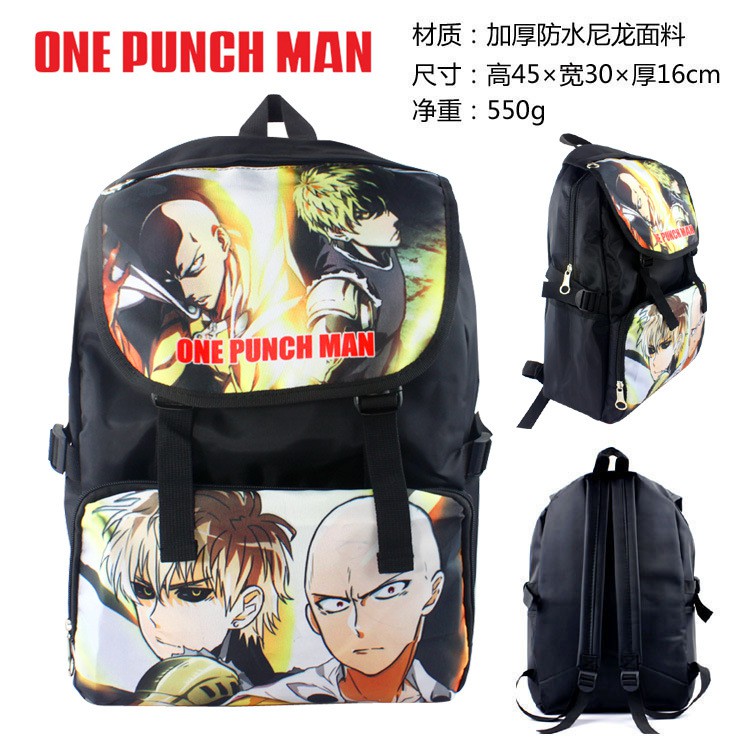 One Punch Superman Backpack Saitama Genos Anime Character Backpack Canvas School Bag Backpack Anime Backpack Shopee Malaysia - cute genos in a bag one punch man roblox