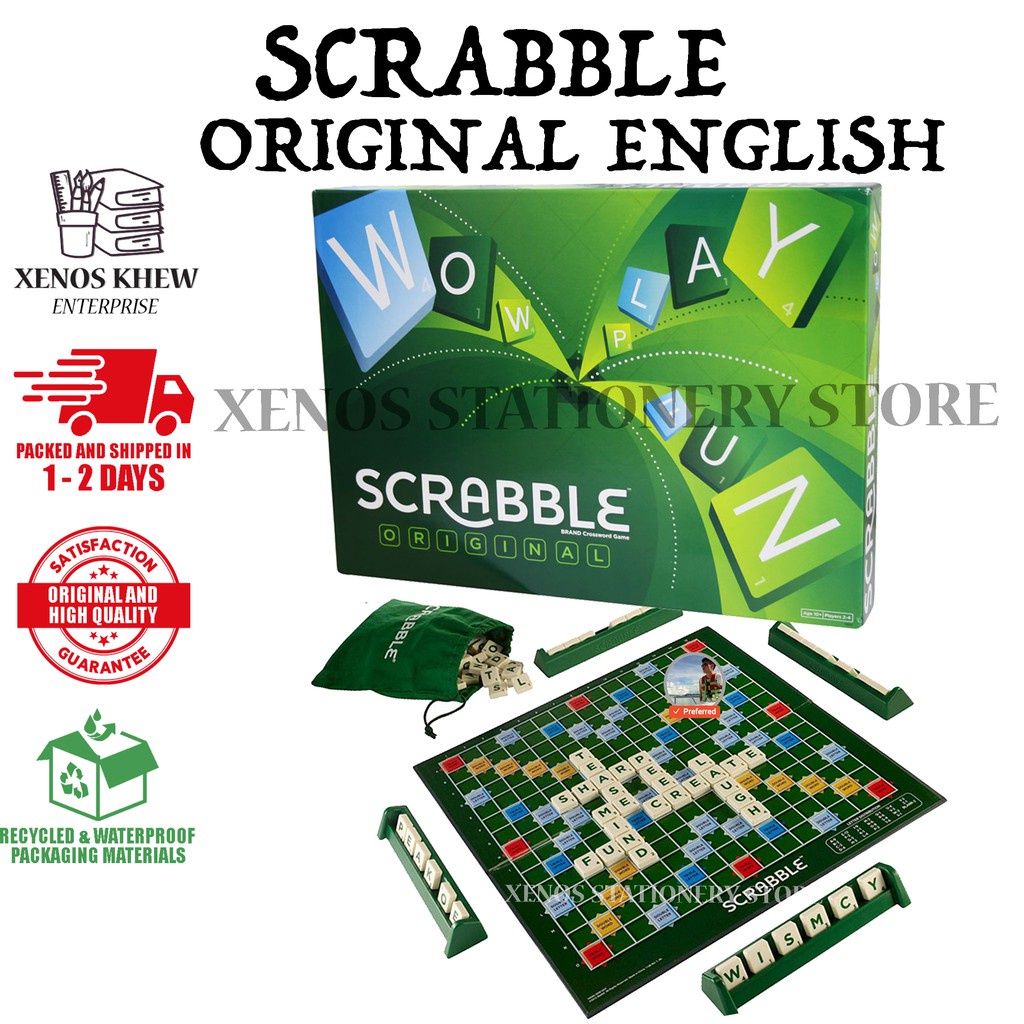SCRABBLE ORIGINAL ENGLISH BOARD GAME (READY STOCK / 100 ORIGINAL
