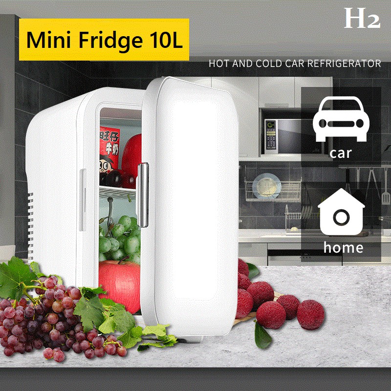 H2 10L Mini Refrigerator 12V Car Refrigerator Single Door Car Home Dual