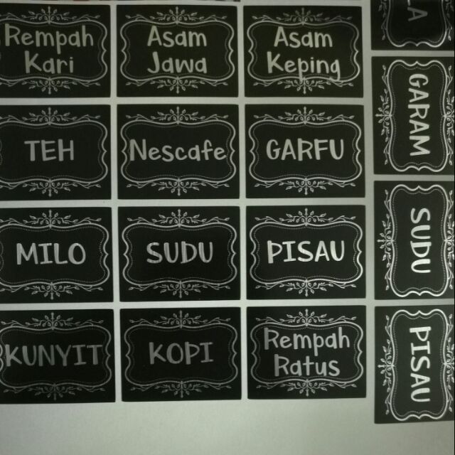 kitchen sticker  label dapur  custom Shopee  Malaysia