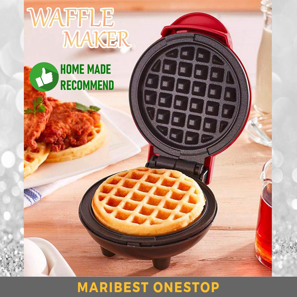 Waffle Maker Toaster Round Wafel Electric Mini Waffles Machine Breakfast Egg Eggette Cake Oven Pan Wafer Mesin Wafer