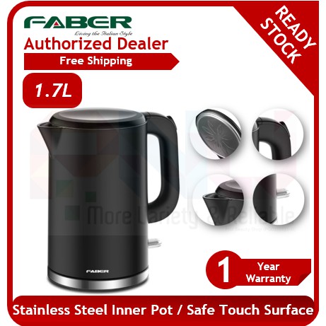 Faber Italia 1.7L Safe Touch Electric Jug Kettle FCK DW 2200 (FCKDW2200) / Aiwa 1.8L AW-183SJK