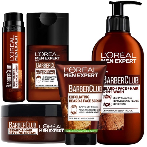 L'Oreal Men Expert Barber Club 3-in-1 Wash | Beard Face Scrub | After-Shave  Balm | Shampoo Wash Bar | Styling Cream Clea | Shopee Malaysia
