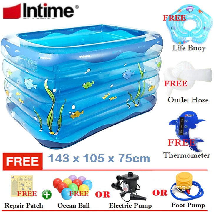 PROMOTION 213A INTEX Inflatable Swimming Pool Safe PVC Bath Basin KOLAM KANAK