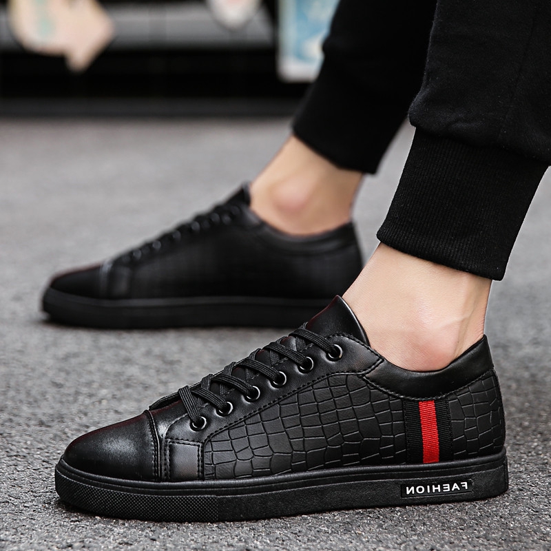 solid black non slip shoes