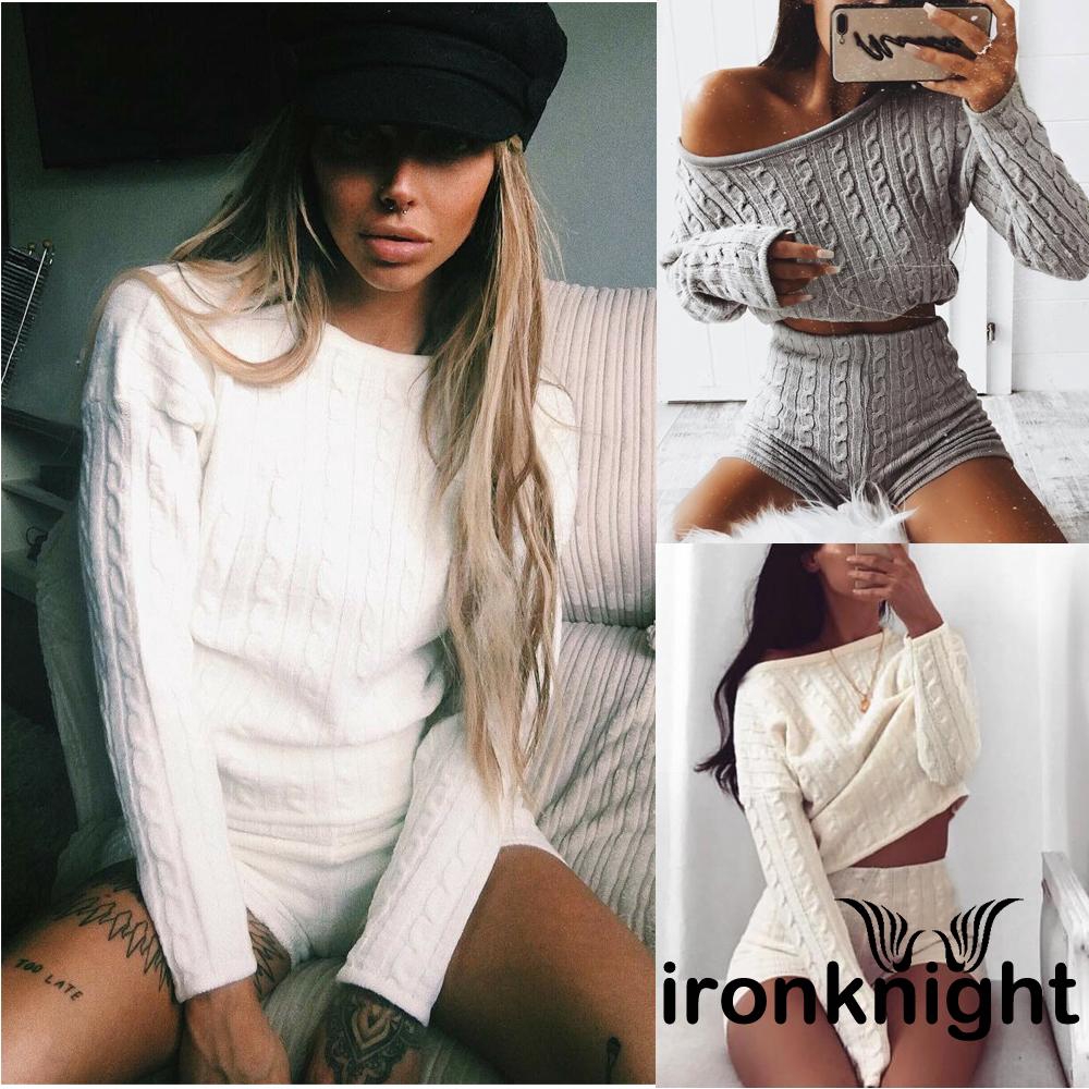 womens cable knit tracksuit