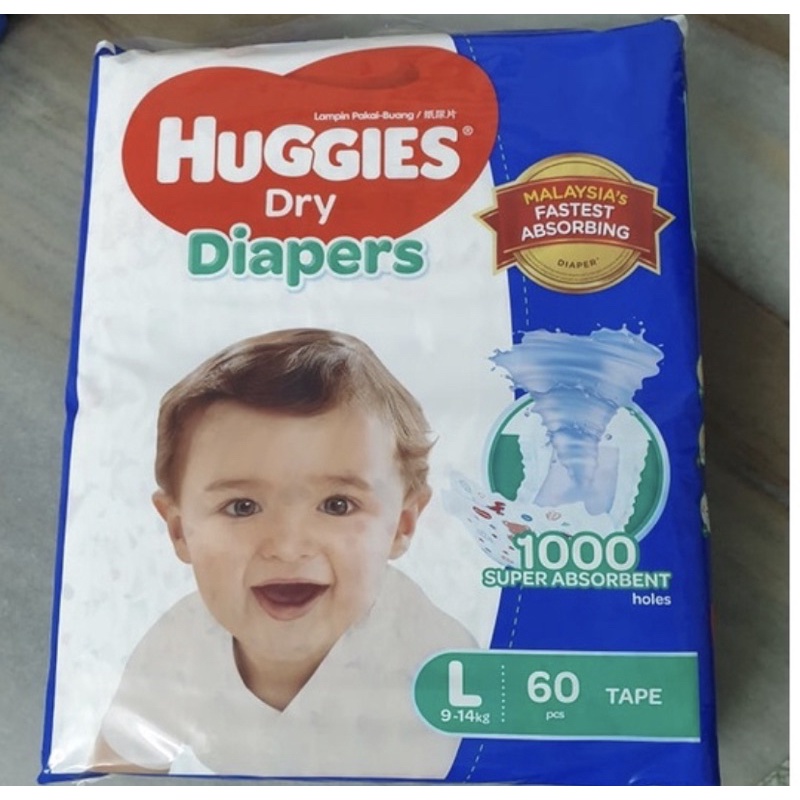 Huggies Dry Diapers S84/M72/L60/XL48/XXL40 Shopee Malaysia