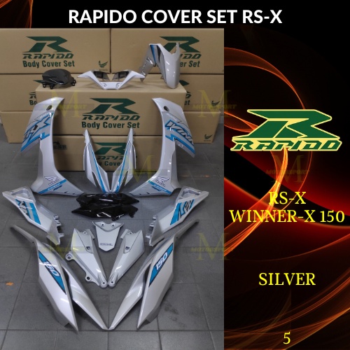 Rapido Body Cover Set Rsx Winner X Rs X Silver Sticker Tanam Airbrush Rsx Coverset