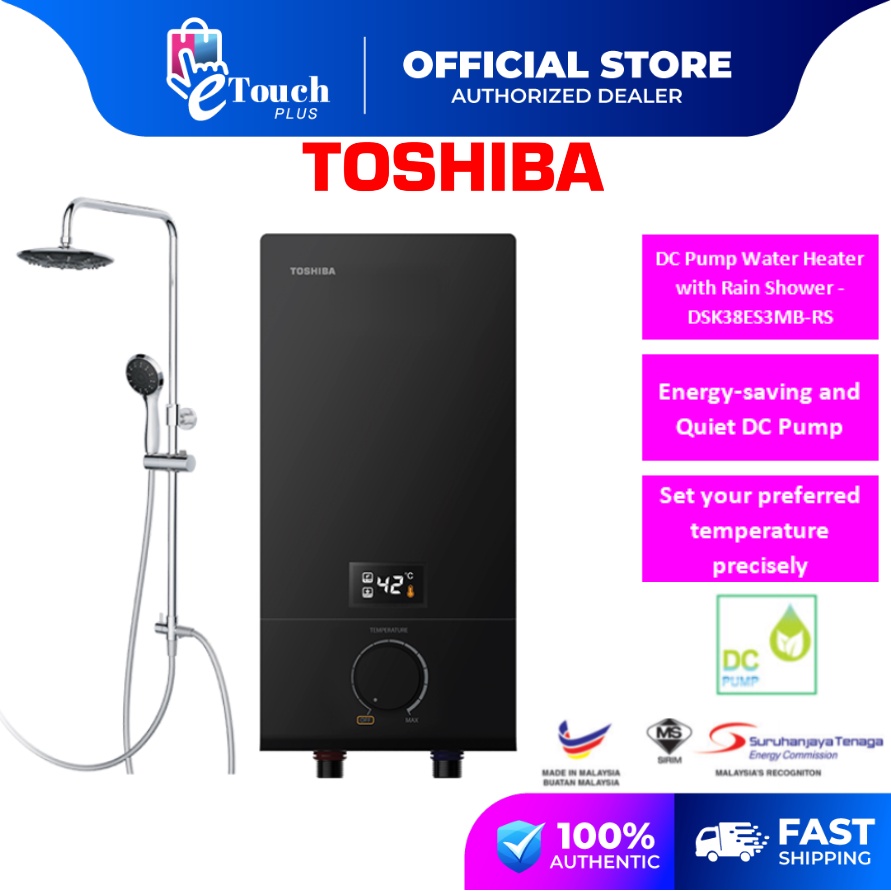 Toshiba DC Pump Instant Water Heater Home Shower DSK38S3MW / DSK38S5MW / DSK38ES3MB-RS