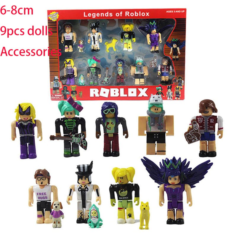 4 9pcs Set Game Roblox Figure Toy With Weapons Lovely Educational - girl roblox action figures