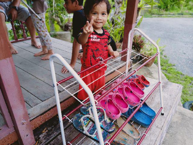  Rak  kasut besi  Shoe rack metal tempat simpan kasut 