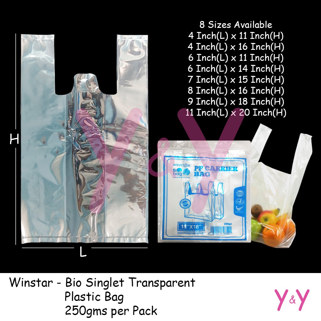 Winstar - Bio Plastic Bag / PP Singlet Transparent Plastic Bag / Clear ...