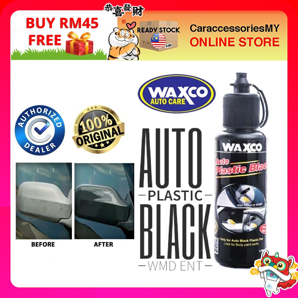 WAXCO Black Auto Plastic Colour Restorer Rubber Black Restore Trim Kereta kembalikan warna plastik Kilat plastic coating