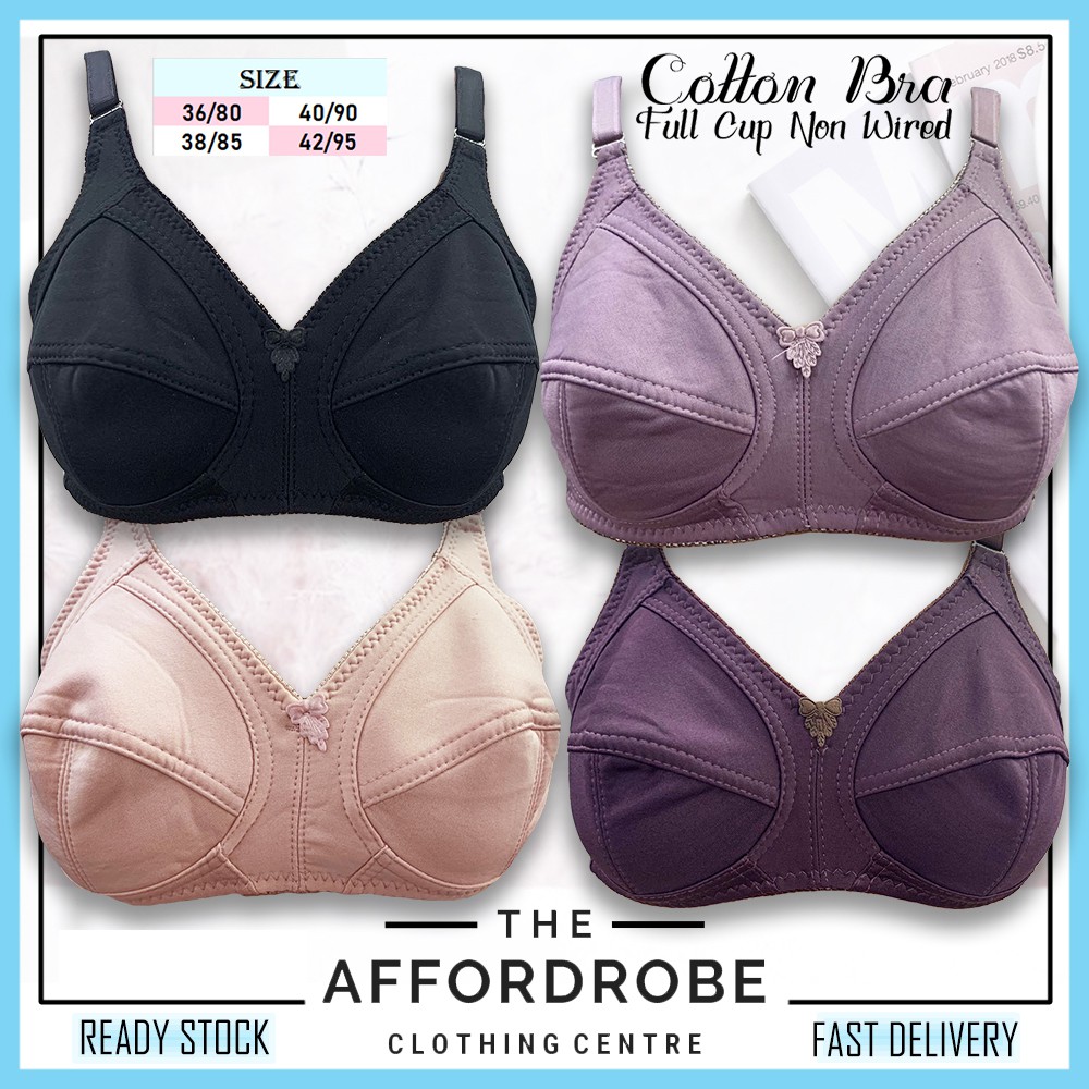 3642B Bra Full Cup Cotton Soft Bra NonWired Adjustable Straps/Baju