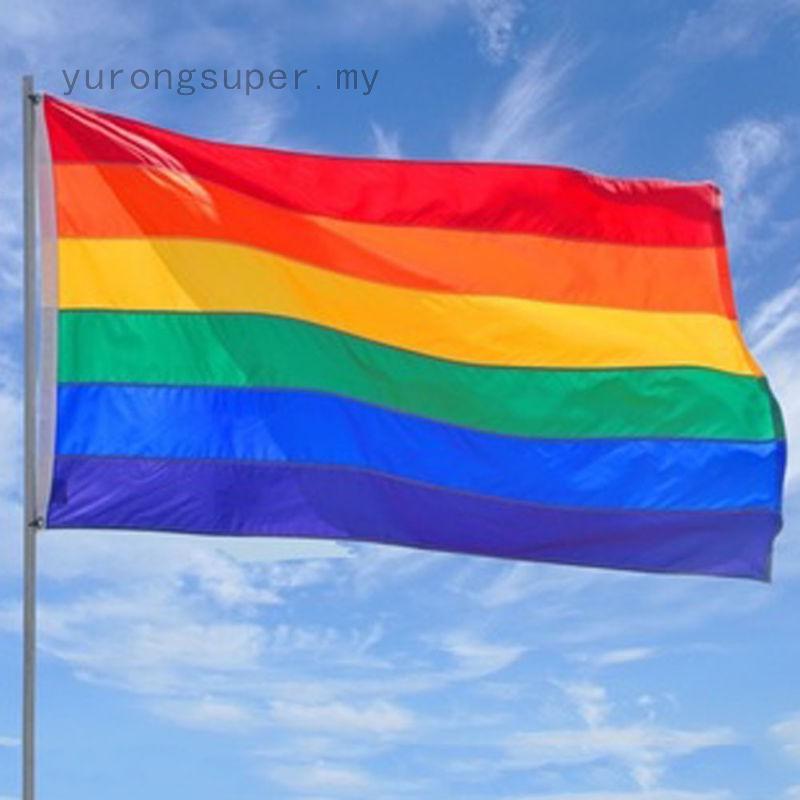 Large Pride Flags Lqbtq Rainbow Bisexua Pansexual Tansgender Banners Shopee Malaysia - lgbt 8 color flag roblox