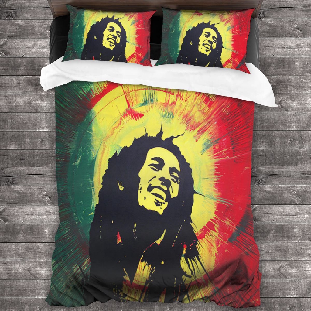 Bob Marley Rasta Reggae Microfiber Bedding Sets 86x70 Inch 218 X 177 Cm Unique 3 Piece Comforter Sets With 2 Pillowcases Shopee Malaysia