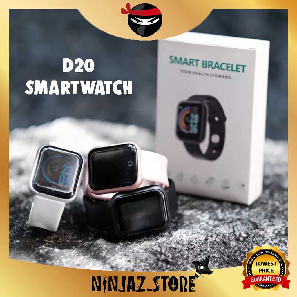 [🔥Malaysia 6Months Warranty🔥] D20 Smart Watch Fitness Digital Heart Rate Jam Tangan Wanita Lelaki Watch Men Watch