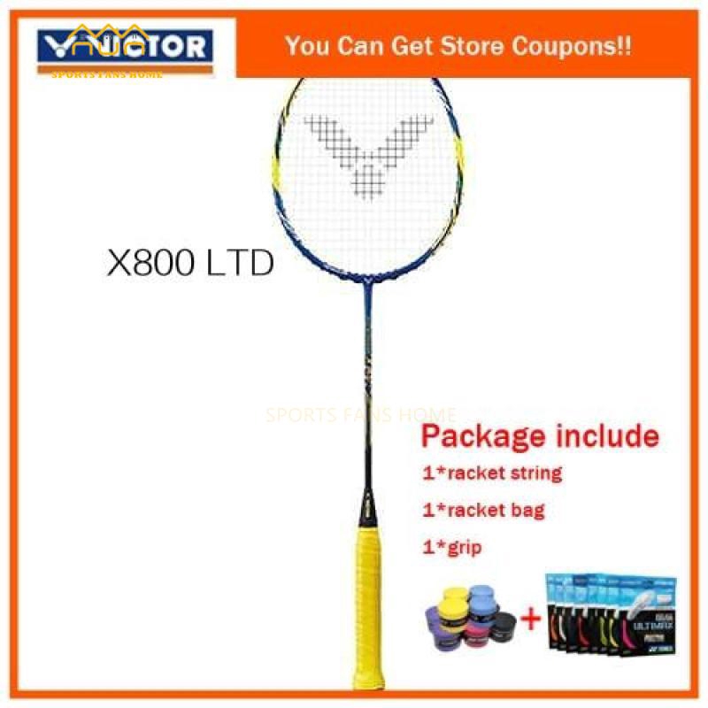 Victor Badminton racket Hypernano x800 strung with overgrip x800 badminton bat