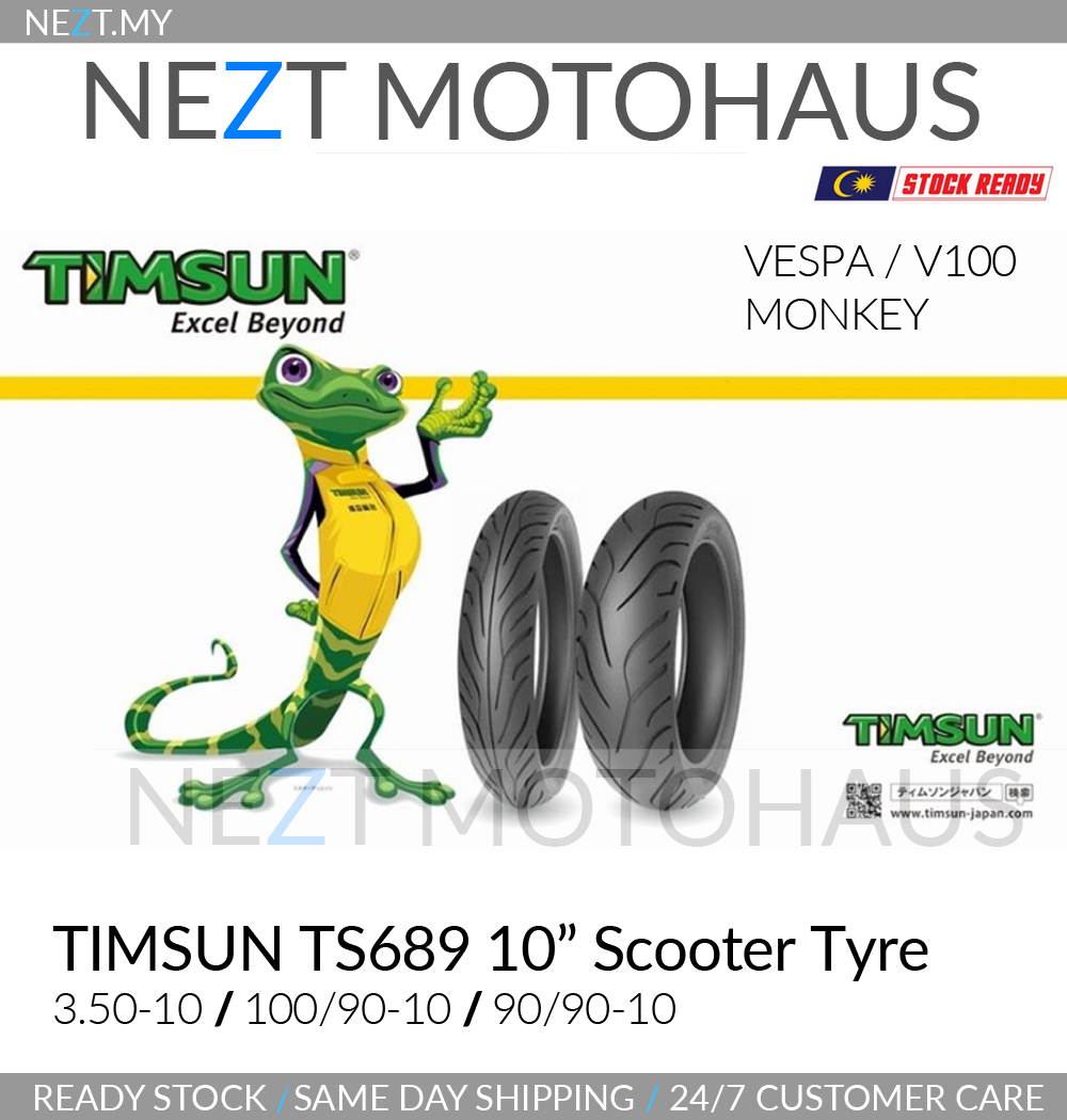 Timsun Ts6 Ts660 10 Series Scooter Tyre 3 50 10 90 90 10 100 90 10 Vespa V100 Vs125 Monkey Shopee Malaysia