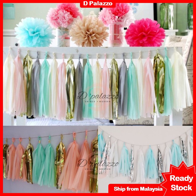 diy balloon tassel garland