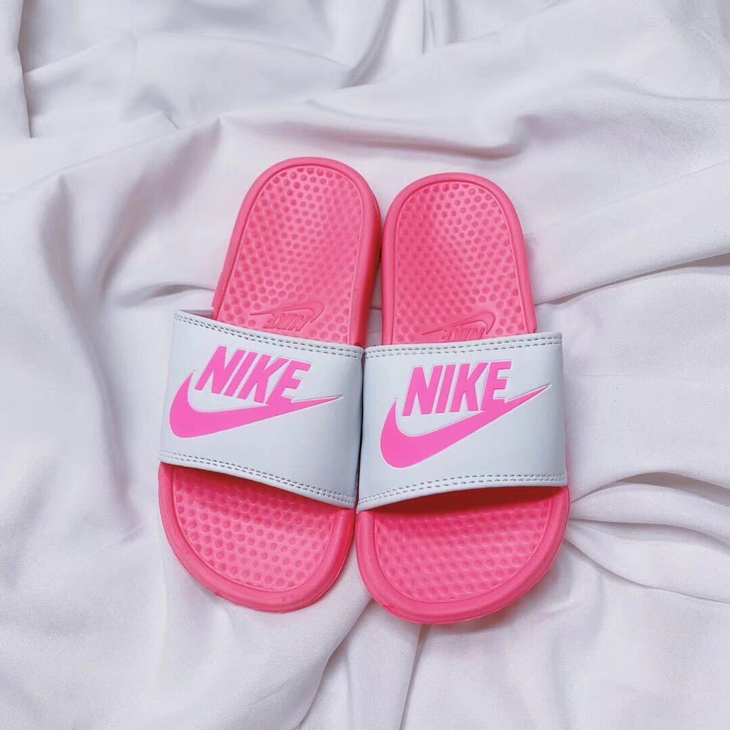 nike slippers pink