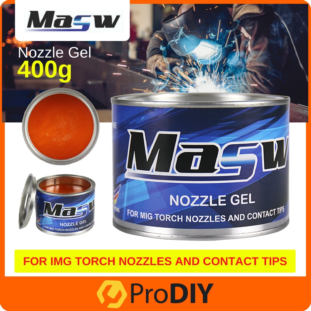 400g MASW Nozzle Gel For MIG Welding Anti-Spatter MIG Torch Nozzles and Contact Kimpalan Tips for Industrial Use Only
