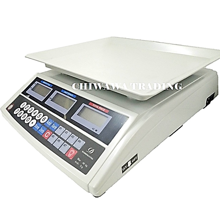 40kg Rechargeable Commercial Electronic Computing Weighing Price Platform Kitchen Digital Scale Timbang Berat Penimbang