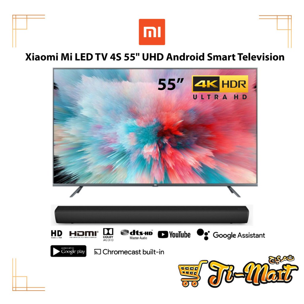 FREE Redmi Soundbar Xiaomi Mi LED TV 4S 55" 4K UHD ...
