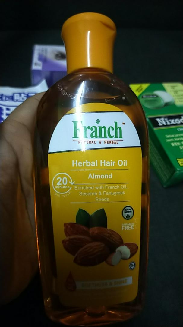 FRANCH Herbal Hair Oil Almond 200ML | Shopee Malaysia